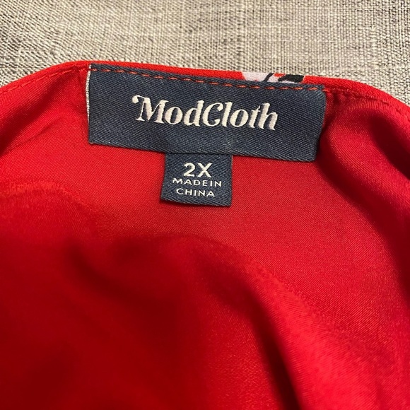 Modcloth Red Floral Midi Dress - Picture 5 of 7